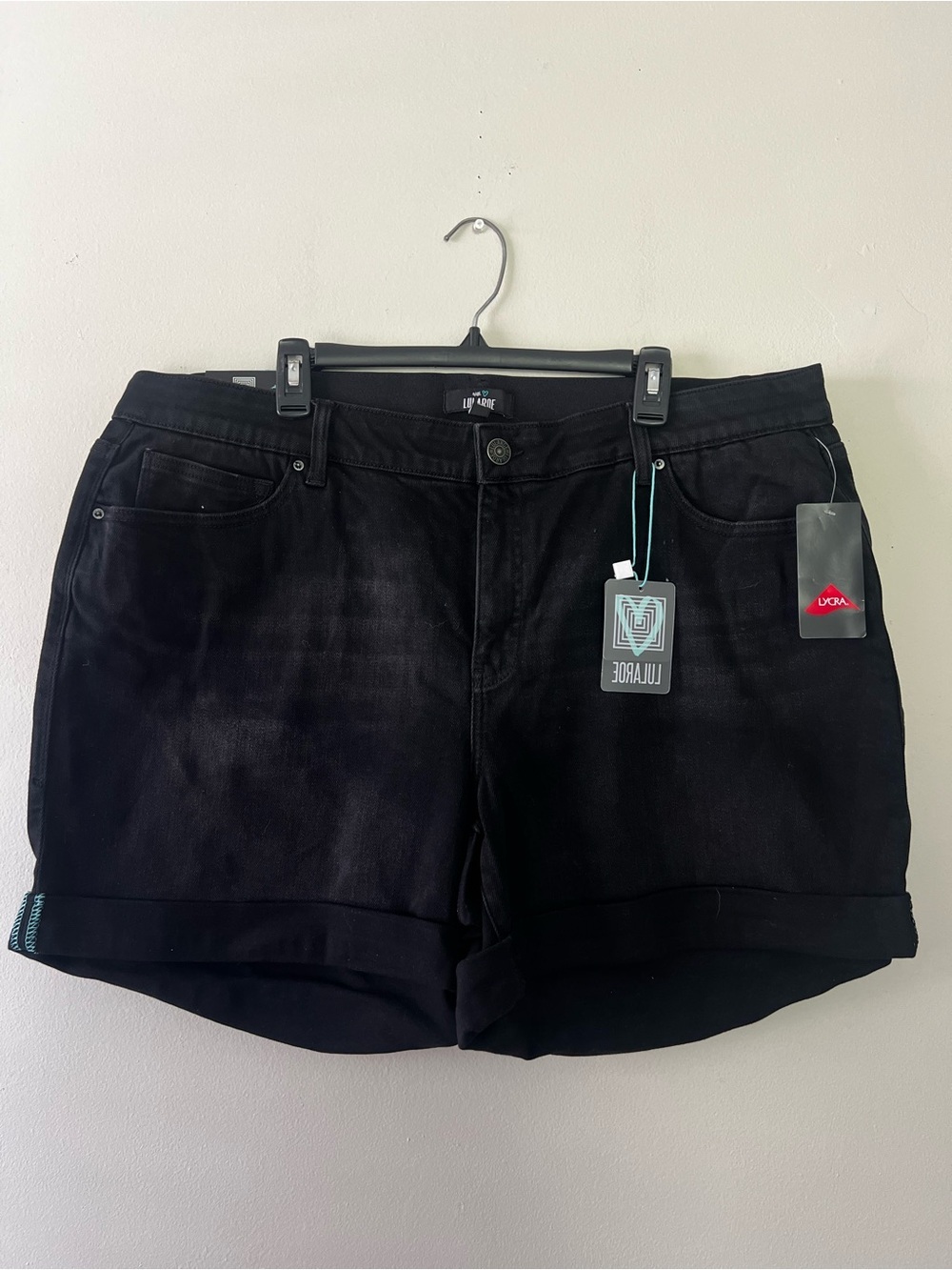 LuLaRoe Black Denim Boyfriend Shorts